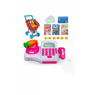 Imagem de Kit Mercadinho Infantil: Caixa Registradora e Carrinho - Congratulatio