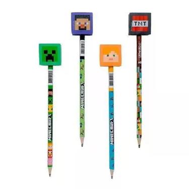 Imagem de Lapis Grafite Hb Com Borracha Minecraft - leoeleo