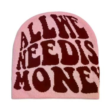 Imagem de Gorro De Lã Tricotado Estampado Y2K Unissex, Acessórios De Moda Hip Ho