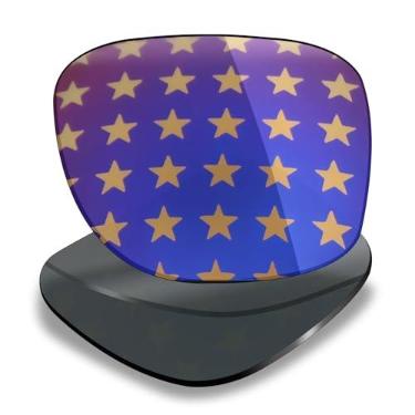 Imagem de Mryok Lentes de reposição polarizadas para óculos de sol Ray-Ban Meta Wayfarer RW4008 53 mm, HD Polarized, proteção UV, resistente a impactos e ajuste perfeito - Golden Stars