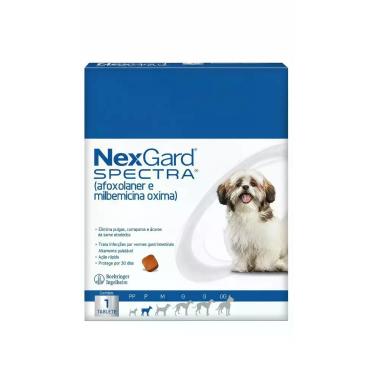 Imagem de NexGard Spectra Antipulgas e Vermífugo Cães 3,6kg a 7,5kg - Congratula