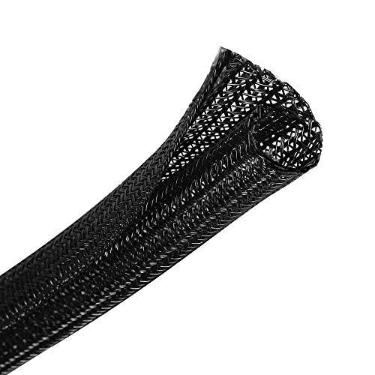 Imagem de CrocSee – Protetor de cabos trançados de 2,54 cm – Loão de fios divididos para TV/Computador/Home Theater/Baía do motor – Preto