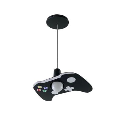 Imagem de Luminária Pendente de Teto Gamer Xbox Preto Geek Controle