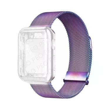 Imagem de Pulseira De Metal Com Fecho Magnético Para Apple Watch, 45mm 44mm 38mm