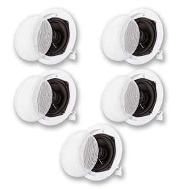 Imagem de Acoustic Audio by Goldwood R191 em teto/parede conjunto de 5 alto-falantes 2 vias, Home Theater, 1000 watts, novo R191-5S