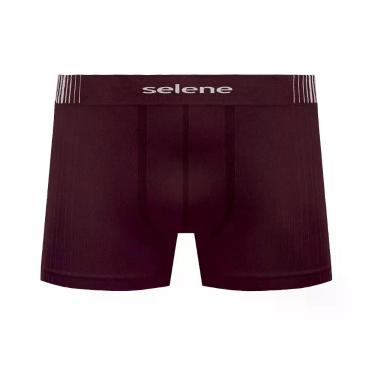 Imagem de Cueca Infantil Boxer Selene Microfibra Sem Costura Menino, Vinho, M