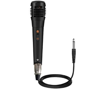 Imagem de Boutique de moda microfone cardioide dinâmico com fio, microfone de karaokê, portátil com fio para tocar e desligar para máquina de karaokê, karaokê, voz ao vivo