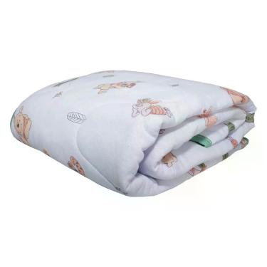 Imagem de Edredom Kazzavip Baby 100% Algodão Toque Macio Estampado Ursinho Pooh Branco Portallar