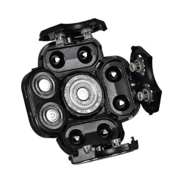 Imagem de Cabeças de reposição para barbeadores, cabeças de reposição para barbeadores elétricos | Barbeador de cabelo corporal Extreme Speed 9 cabeças com anel acessório - Cabeças de Shakven