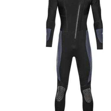 Imagem de Roupa De Mergulho Masculina, Ultra Stretch 5mm Neoprene One Piece Protetor Solar Quente Com Zíper Frontal Para Esportes Aquáticos Roupa De Banho Manga Longa, Para Natação/snorkeling, M