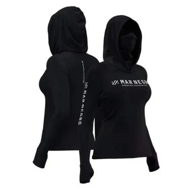 Imagem de Camiseta Pesca Feminina Mar Negro X-Protection 360 UV50+ Preta, GG, Pr