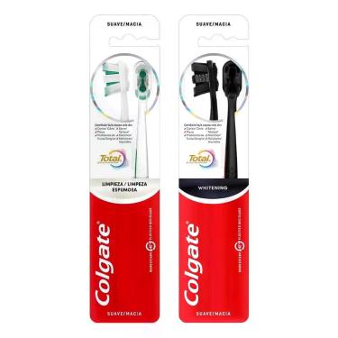Imagem de Kit Colgate Total Active Prevention 2 Escovas Dentais Limpeza Espumosa