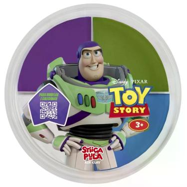 Imagem de Massinha Infantil Stica e Pula Air Clay Toy Story Buzz Lightyear 20g Que Estica e Pula Doce Brinquedo