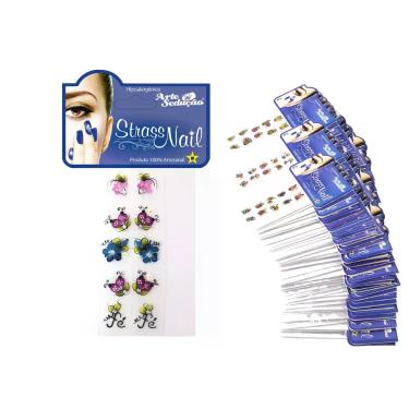 Imagem de Kit 1.500 Adesivos para Unhas Strass Nail, 100% Artesanal - Arte Seduç