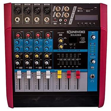 Imagem de Mesa de Som Amplificada 400W 4 OHMS MA420X 4 Canais Soundvoice