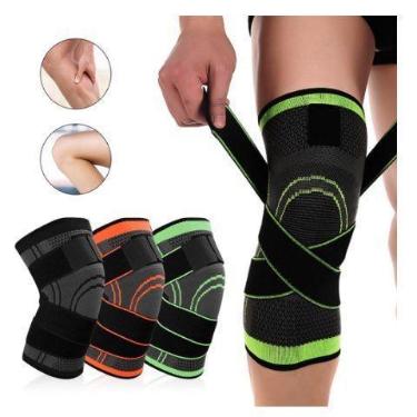 Imagem de Joelheira Fitness Ajustável Esportiva Compressão Leve Corrida Bike Mus