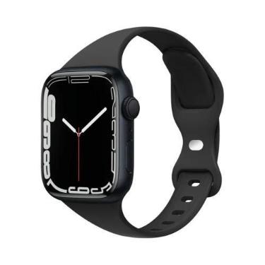 Imagem de Pulseira De Silicone Slim Para Apple Watch 45mm 44mm 40mm 41mm Bracele