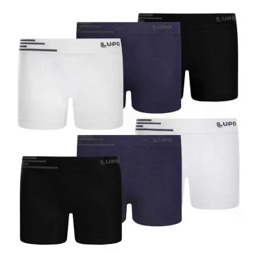 Imagem de Kit 6 Cueca Kids Box Infantil Microfibra Sem Costura Lupo - G, Sortido