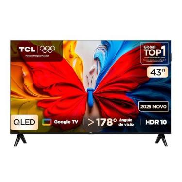 Imagem de Smart TV TCL 43 Polegadas QLED Full HD S5K WiFi Bluetooth Google TV 2 HDMI HDR10 Dolby Audio 43S5K