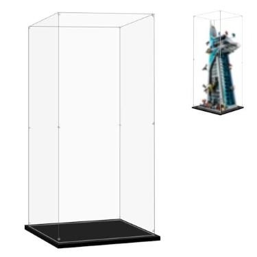 Imagem de LILIKAKA Vitrine De Acrílico Para Lego 76269 Torre Dos Vingadores, 40 X 34 92 Cm (15,74 13,38 36,22 Pol.), Proteja Seus Itens Colecionáveis Da Poeira Com Uma Transparente