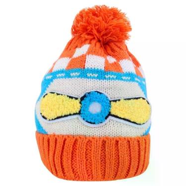 Imagem de Touca Gorro Infantil Laranja Aviador Colorida Tamanho único