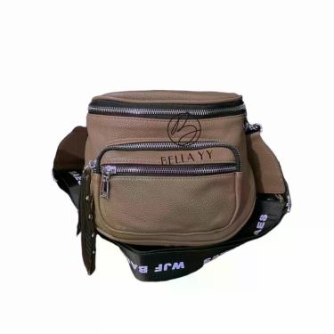 Imagem de Bolsa Feminina Transversal Tipo Pochete OEM 116 em Couro Sintético 18x24x8 cm Marrom Público Feminino
