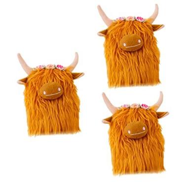Imagem de DOITOOL 3 Pçs Boneca Iaque Vaca Coisas Animal De Pelúcia Vaca Animal Boneca De Pelúcia Highland Bezerro Vacas De Fazenda De Pelúcia Brinquedos Vaca Brinquedo Fofinho Brinquedo De Vaca De