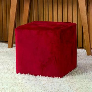 Imagem de Capa de Puff Quadrado AVULSA Lisa Ajustável com Elástico em Tecido Vel