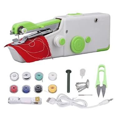 Imagem de Diydeg Máquina de Costura Portátil, Mini, Elétrica, Ergonômica, Alimentada por Bateria, Ferramenta de Costura Rápida para Reparos, Iniciantes, Crianças, Casa e Viagens