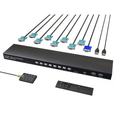Imagem de Switch KVM VGA de 8 portas - KAGO - Compartilhe 8 computadores, 1 moni