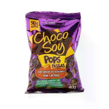 Imagem de Uva Passa Coberta com Chocolate Chocosoy Pops 40g
