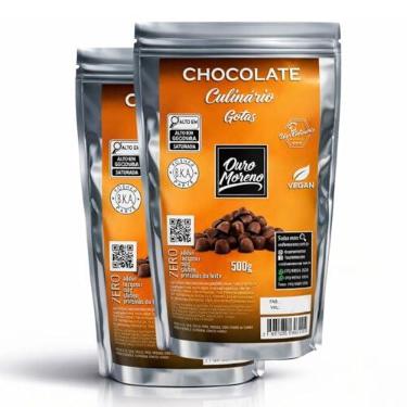 Imagem de Chocolate em Gotas Vegano Sem Lactose Culinário 2x 500g