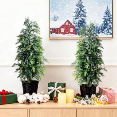 Imagem de Bailikang Árvore de Natal artificial de 0,9 m de pinheiro premium com ponta de mais de 1000 galhos, fácil configuração, lápis artificiais, agulhas de pinheiro realistas, decoração realista de festa de