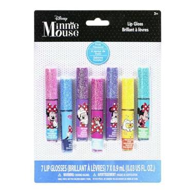 Imagem de Townley Girl Brilho labial Minnie Mouse 7 peças à base de plantas, conjunto de maquiagem para meninas, perfeito para festas, festas do pijama e presentes