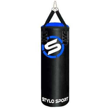 Imagem de Saco de Pancada para Treinar Boxe, Soco, Chute, 90 cm, Azul | Saco Profissional Resistencia e durabilidade