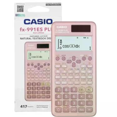 Imagem de Calculadora Cientifica Casio FX 991ES Plus 2BU 417 Funcoes Rosa Displa