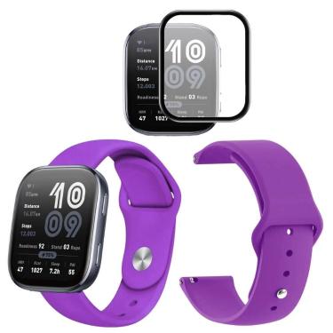 Imagem de Pulseira confort para Amazfit Bip 6 +pelicula c/ borda preta - Genéric