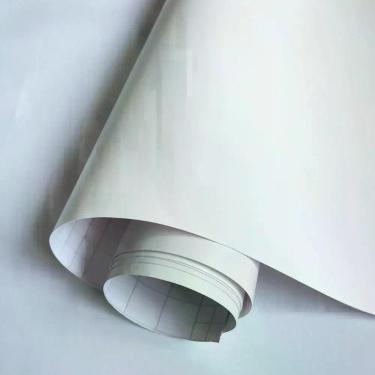 Imagem de Filme Vinílico Branco Fosco Para Envelopamento De Carros, Autoadesivo,