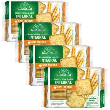 Imagem de Kit 4 Biscoito Mosmann Integral Cream Cracker sem Lactose 300g