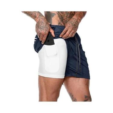 Imagem de Shorts Masculinos 2 Em 1 De Secagem Rápida Para Corrida 2024 Novos Sho