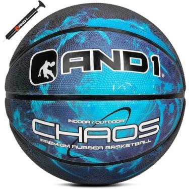 Imagem de Bola de basquete AND1 Chaos, tamanho oficial 7 (75 cm), para uso interno e externo, Black Hole