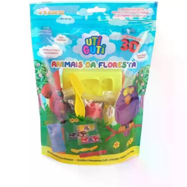 Imagem de Massa para Modelar Criativa KIT Animais Floresta Utiguti 7