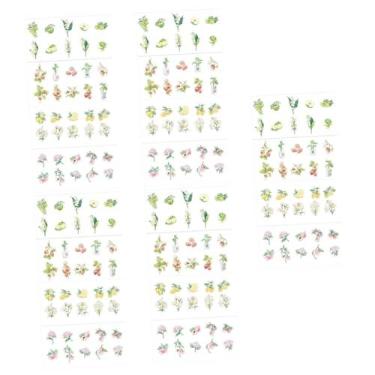 Imagem de Toyvian 20 Conjuntos Adesivo De Carimbo a Quente Decoração Verde Decoração De Morango Albúns De Fotografias Flores Secas Adesivos Conta De Mão O Animal De Estimação