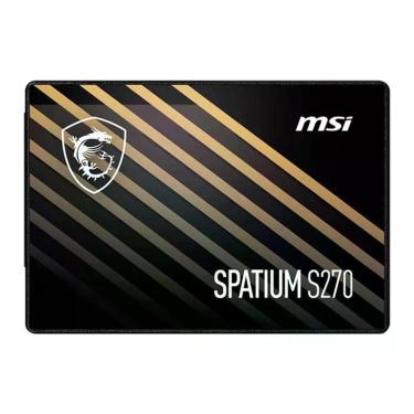 Imagem de SSD 240GB MSI Spatium S270 2.5Pol Sata III 6GB/s Leitura 500MB/s Grava