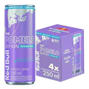 Imagem de Pack de 4 latas Red Bull Energético, Pomelo, Sem Açúcar, 250