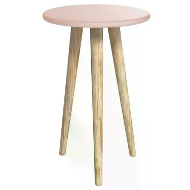 Imagem de Mesa De Canto Theo Rosa Madeira Natural - Reller