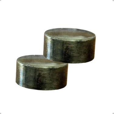 Imagem de Kit Ponteira Tampa 28mm Alumínio Varão Cortina Simples Suiço Tampão 2 