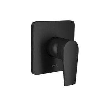Imagem de Acabamento Monocomando de Chuveiro para Alta e Baixa Pressão Level Black Matte Deca