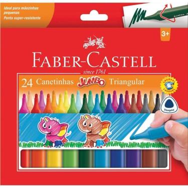Imagem de Caneta Hidrografica Jumbo Triangular 24 Cores - FABER-CASTELL