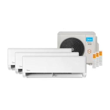 Imagem de Ar Condicionado Tri Split Midea 27000 BTUs (HW 09K+12K+12K) Quente e Frio Inverter 220V R410A (38MBMTA27M5)